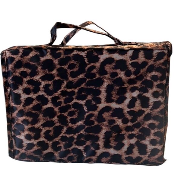 Joy Mangano Better Beauty Roll Up Leopard Print Cosmetic Case Organizer NWOT - Picture 10 of 13